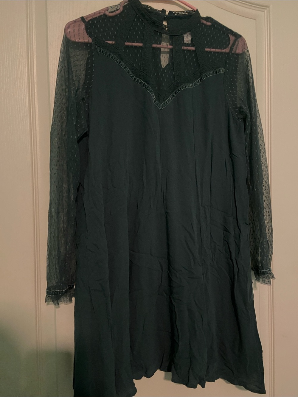 Long Sleeve Mesh Dress